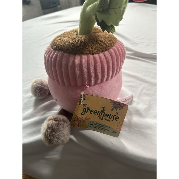 Greenhouse by Russ Strawberry Plant Watering Can Plush Toy Pink NWT - Picture 3 of 7